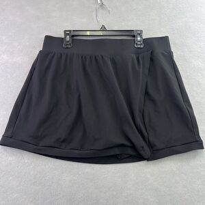 Velocity Nudetech Naomi Skort Sz XL Black Pickleball Golf Tennis